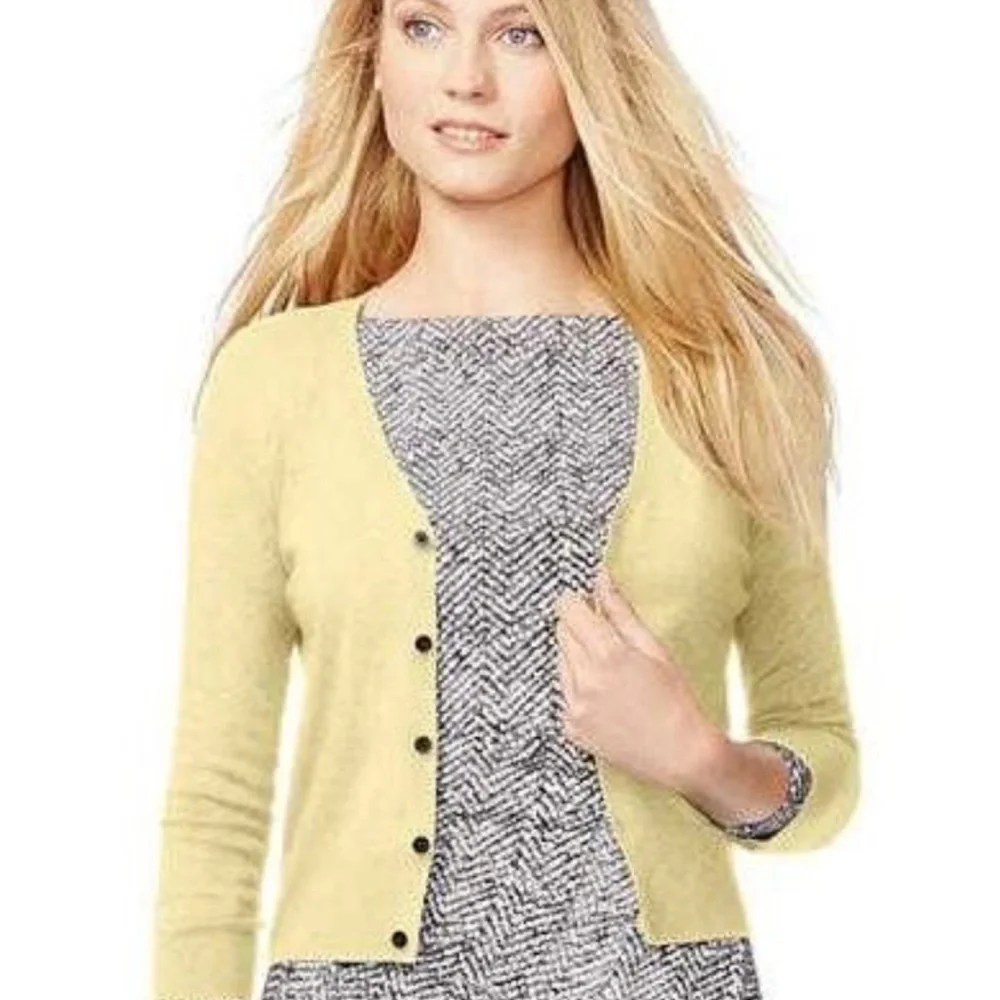 Ralph Lauren Petite Yellow Cardigan EUC sz MP